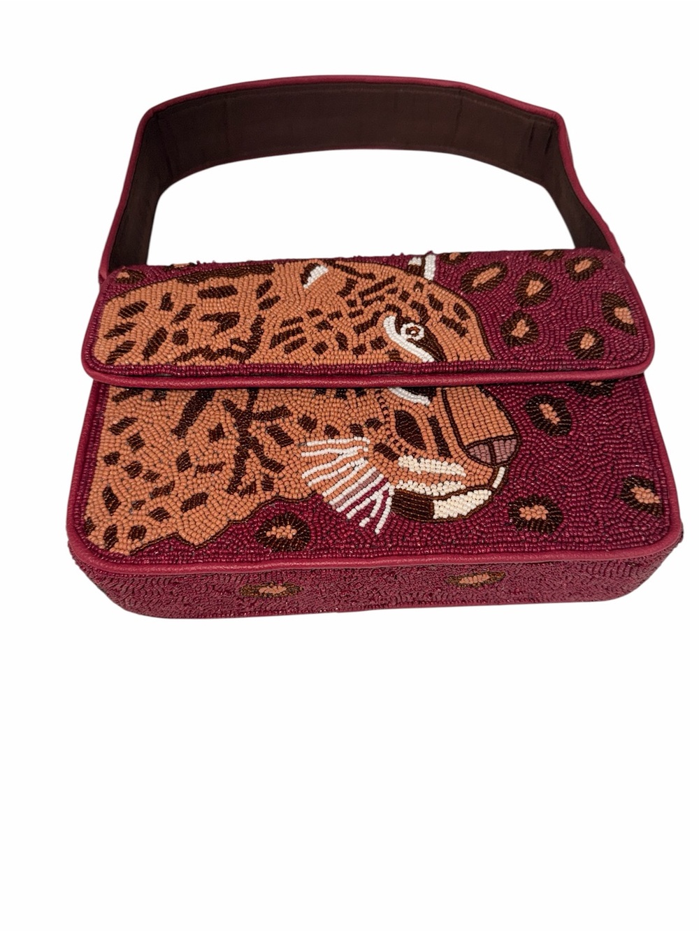Beaded Leopard-Print Shoulder Bag - Picture 4 of 7